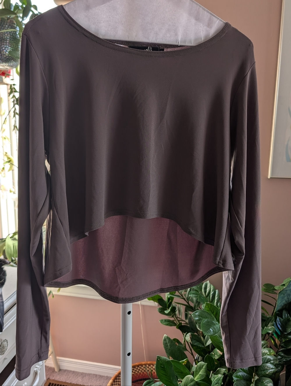 Sympli Long-Sleeve Crop Top